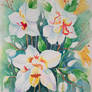 Flowers white. Serie: flowers. Watercolor  35x25 