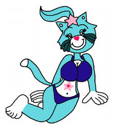 CBAICAL Anthro ProudHeartCat Sexy Blue Bikini Girl