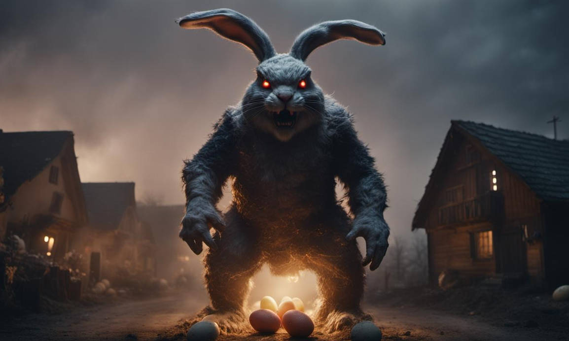 Brutal gigantic monster Easter-bunny, destroying a by Redemtor on ...