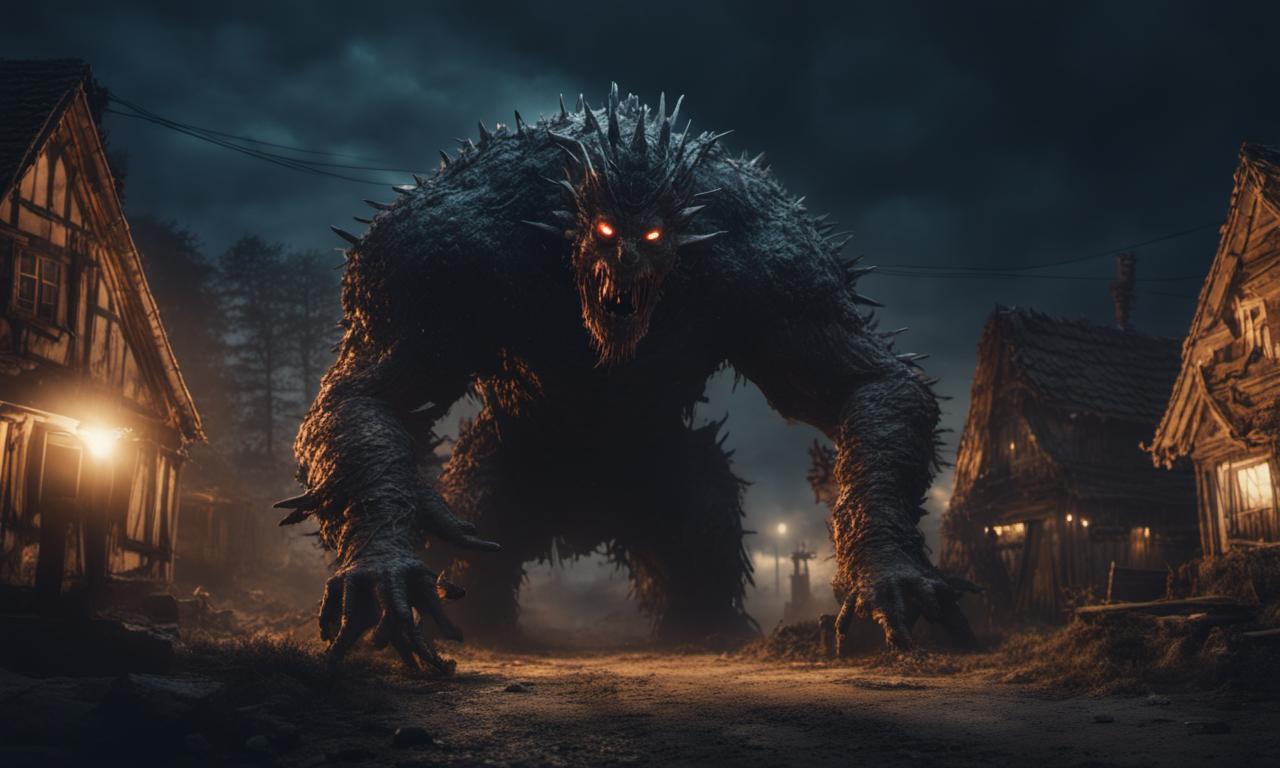 Shemo Monster Brutal gigantic monster, destroying an idyllic sma by Redemtor on ...