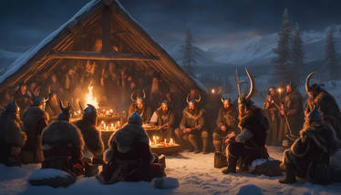 Yule Riders Viking Nordic Yule Festival, Viking Celebration, Large Wo by Redemtor on ...