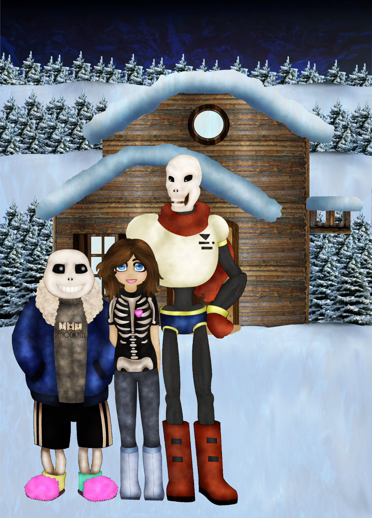 Sans And Papyrus House With Crew By Turtlechix On Deviantart