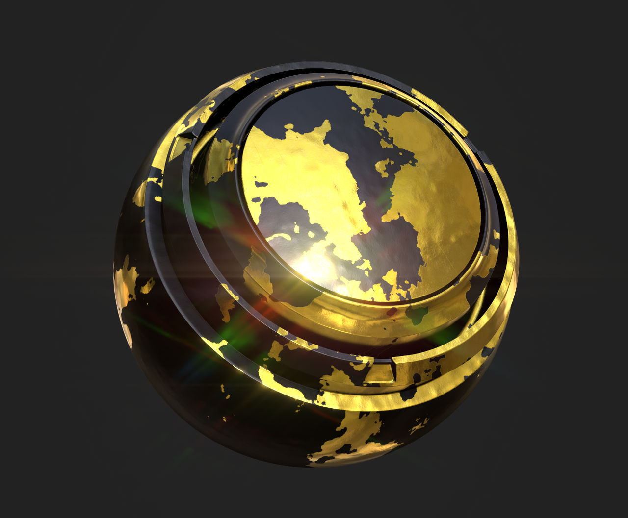 Golden Sphere #1 (Substance Painter practice) by Kreales on DeviantArt