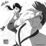 taekwondo girl face kick
