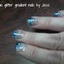 Blue glitter gradient nails