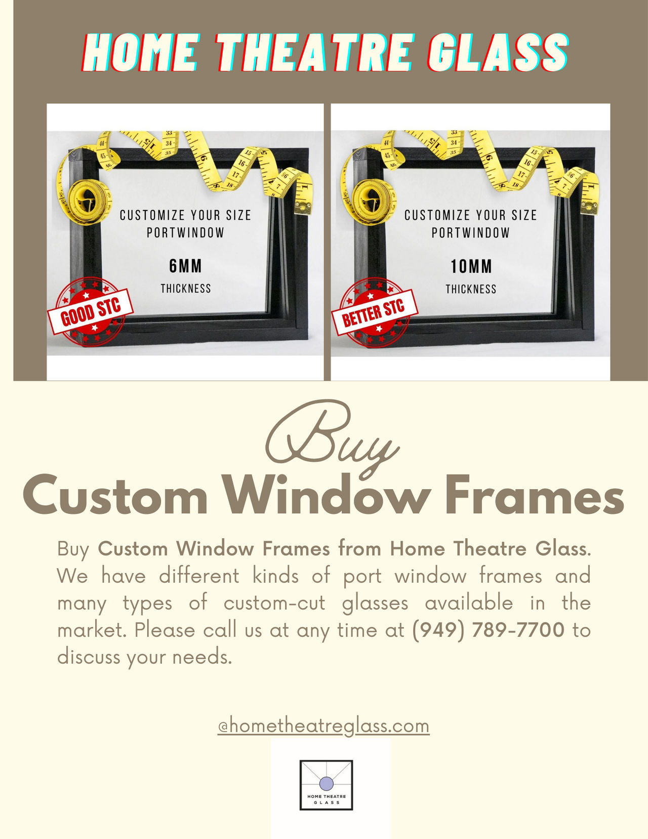 Get The Best Custom Window Frames For Home Studio by hometheatreglass ...