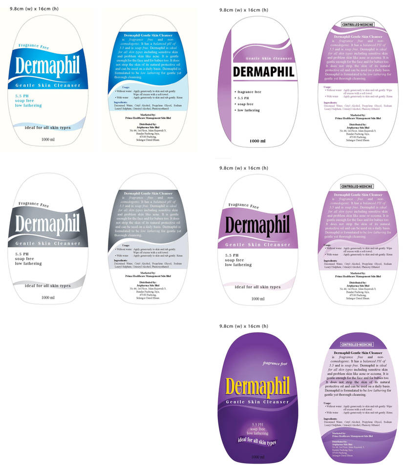 Dermaphil Bottle Label Design by nicolewonglk on DeviantArt