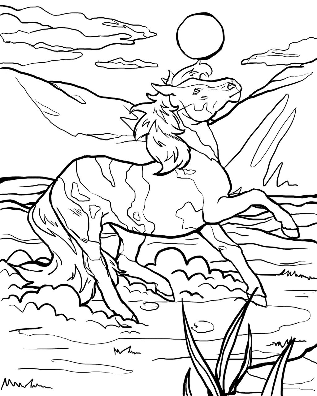 pix Wild Horses Coloring Pages wild horse coloring page by lylade3 on