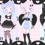 Pastel goth kemonomimi adopts | SETPRICE $15 USD