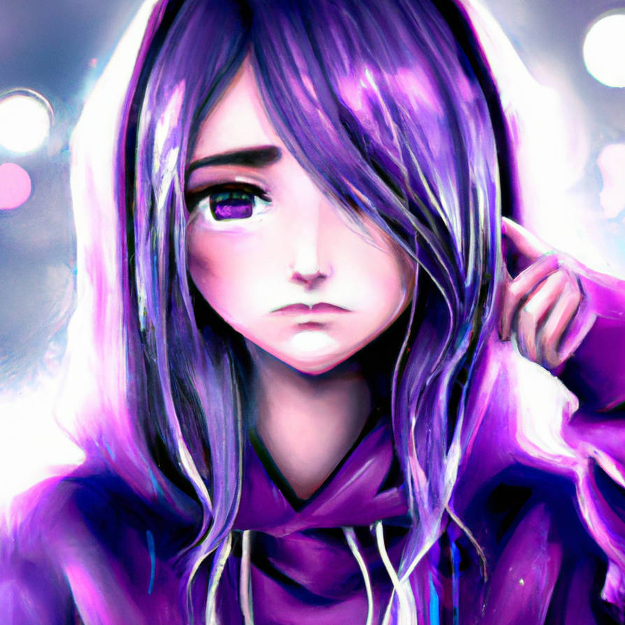 Purple Anime Girl - Profile Pic by Hassyah on DeviantArt