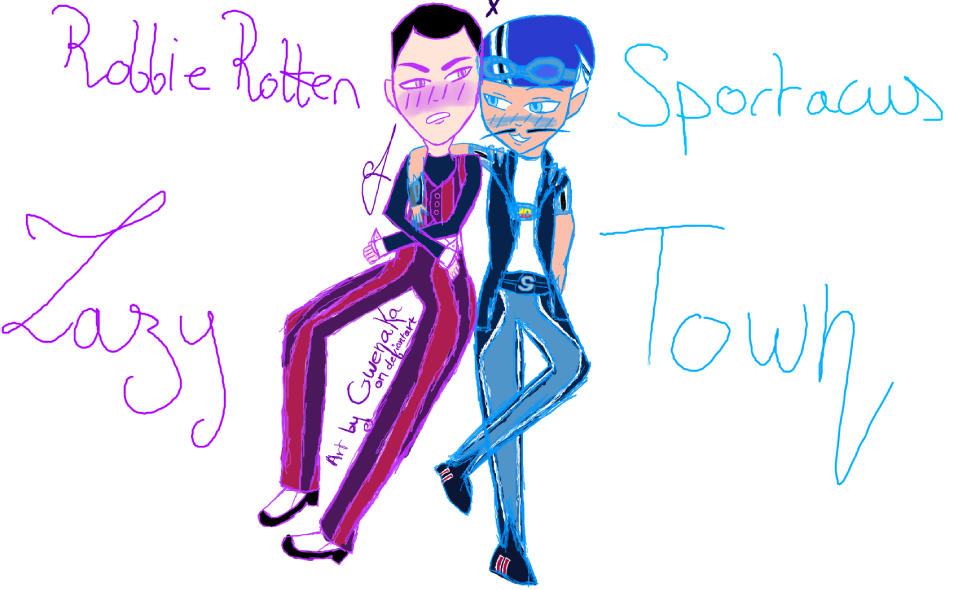 [Request] Robbie Rotten x Sportacus from LazyTown