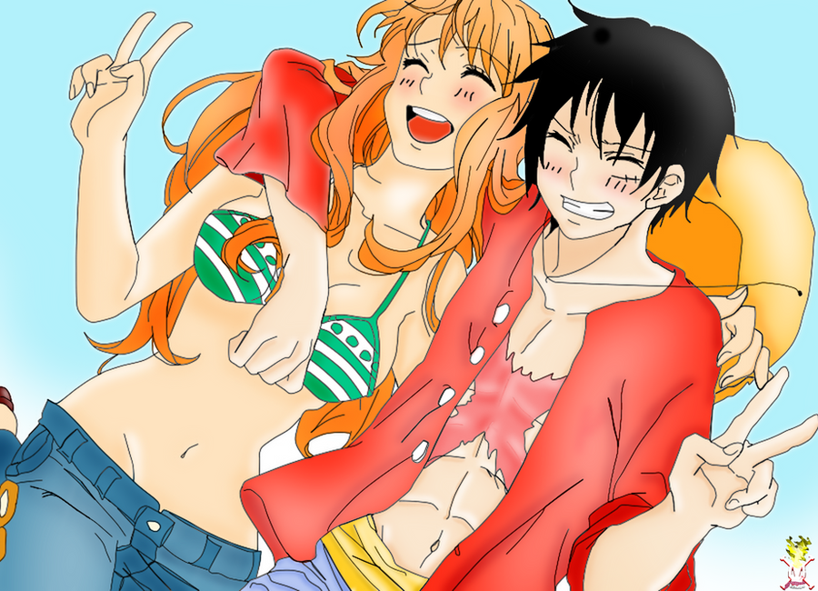 Tags : Nami, and, Luffy, by, efeitostark, on, DeviantArt Name : nami-and-lu...