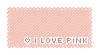 I love pink stamp