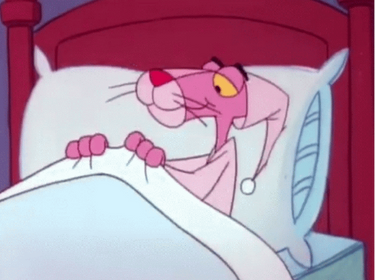 The Pink Panther Tucks into Bed