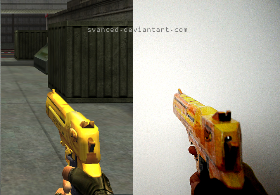 Crossfire Desert Eagle Gold Papercraft 3