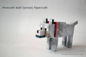 Minecraft Wolf (tamed) Papercraft +DOWNLOAD