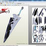 Drakengard 3 Two's Sword Papercraft Template