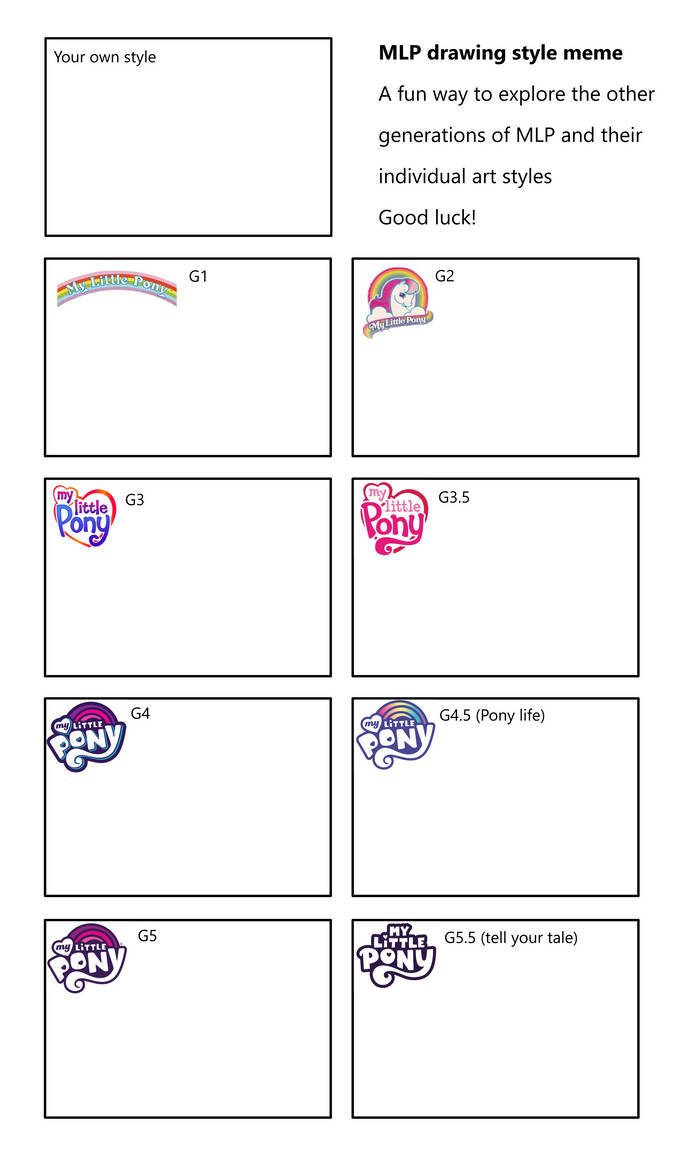 MLP through the ages by chili19 on DeviantArt