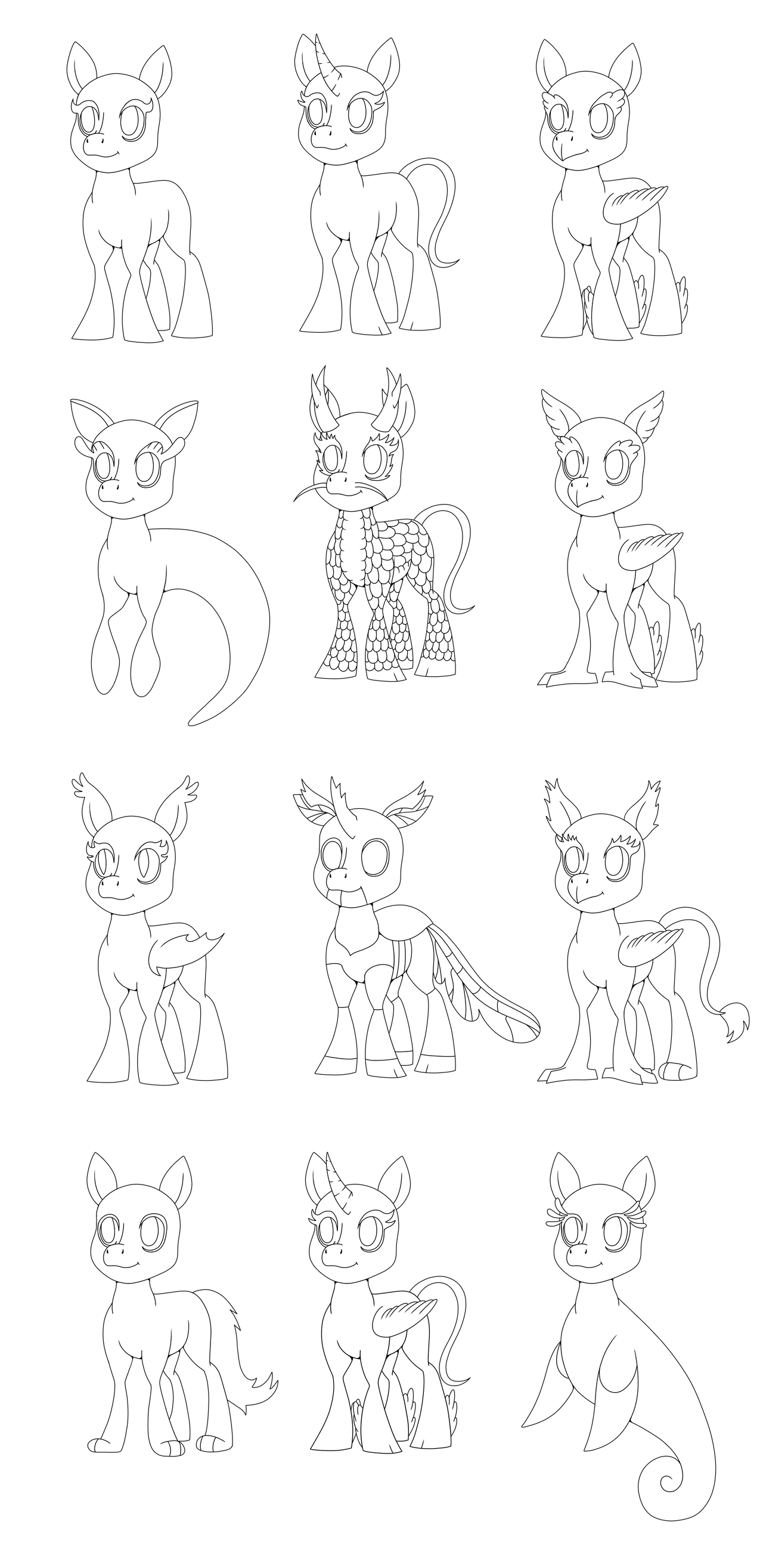 MLP bases by chili19 on DeviantArt