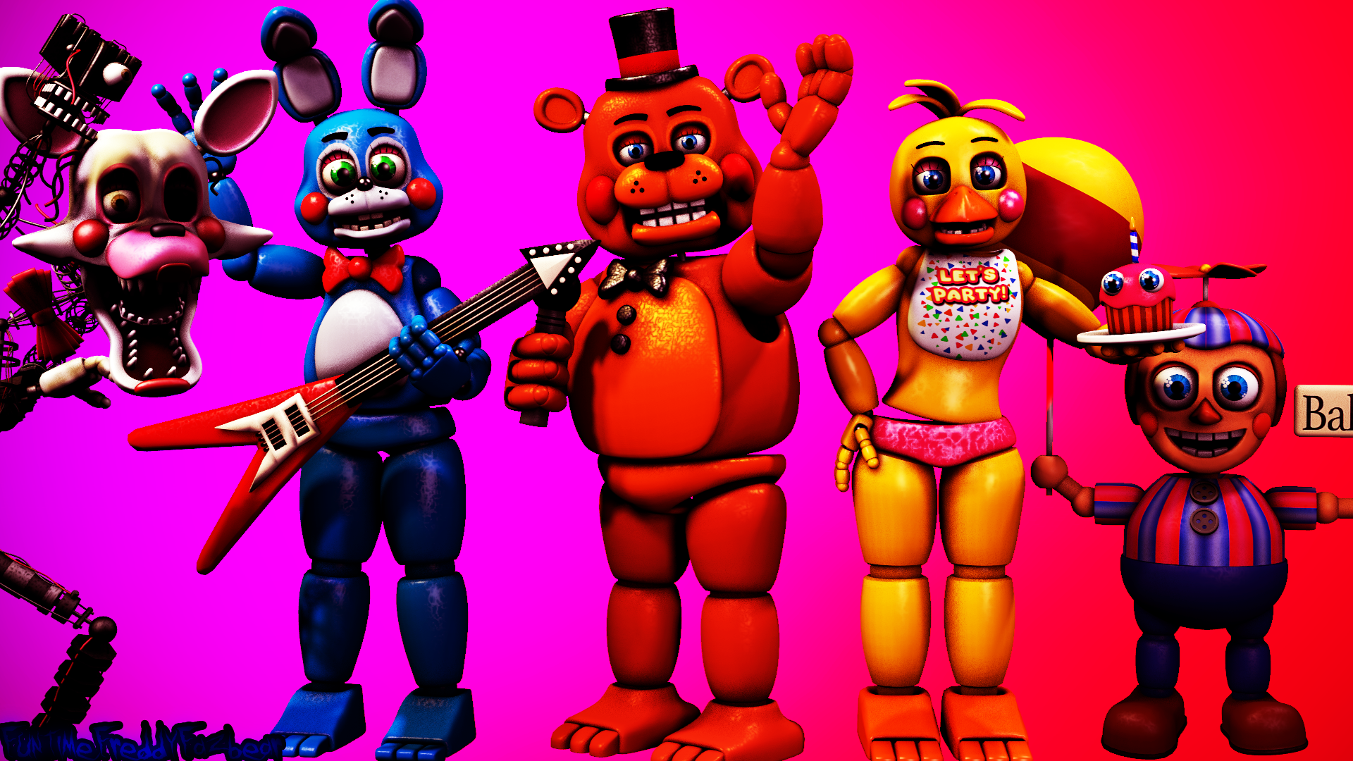 fnaf 2 toy animatronics by CXel1al on DeviantArt