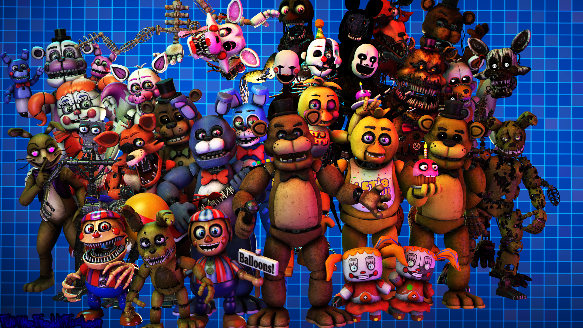 FNaF VR Models that has been ripped so far by FuntimeFreddyFazbear