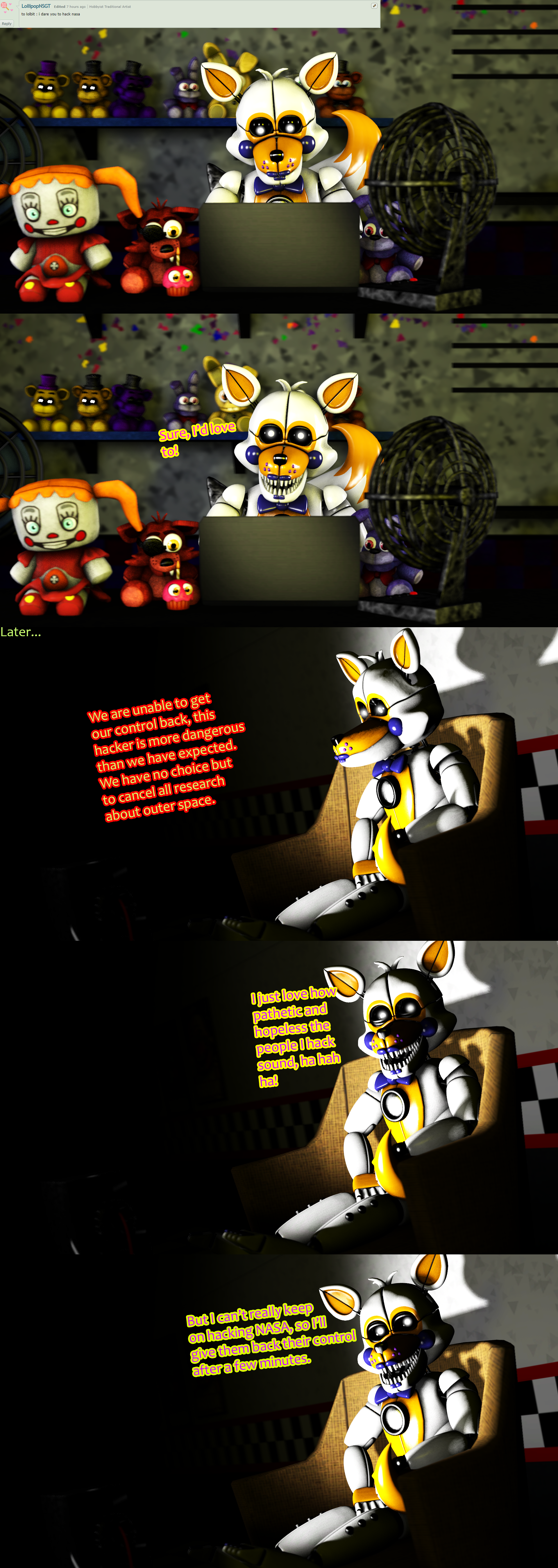 Lolbit X Fredbear por AsktheMangles.deviantart no @DeviantArt papel de  parede HD