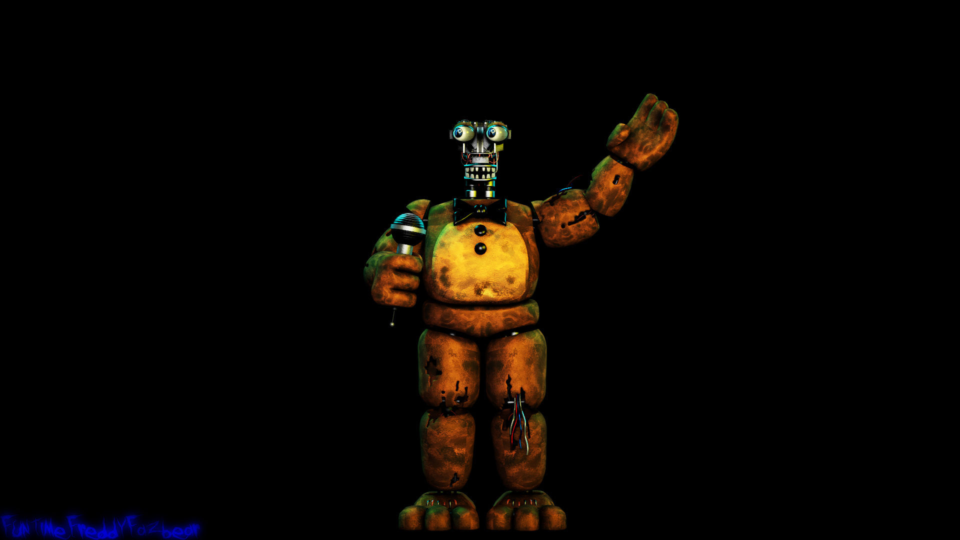 Original Freddy in Withered Freddy's pose — Weasyl