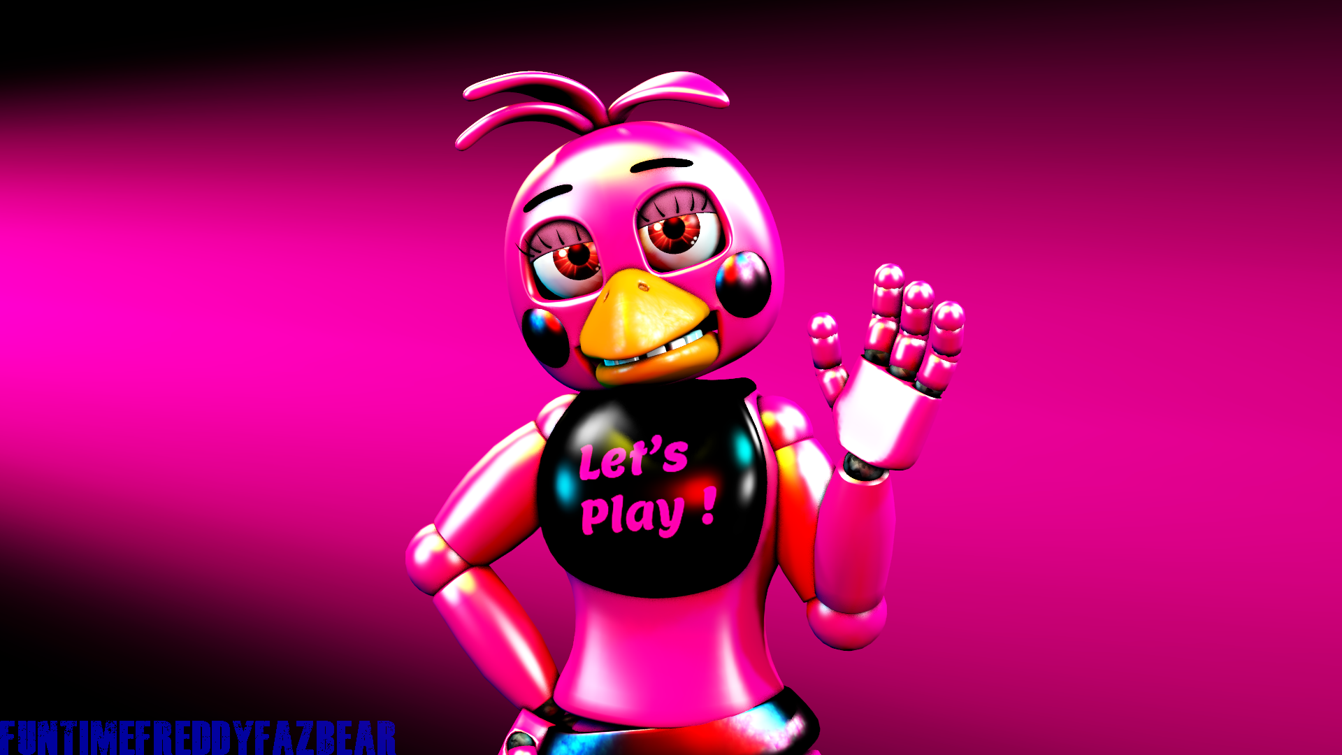 Funtime Chica Full Body Render by FuntimeFreddoFazbear on DeviantArt