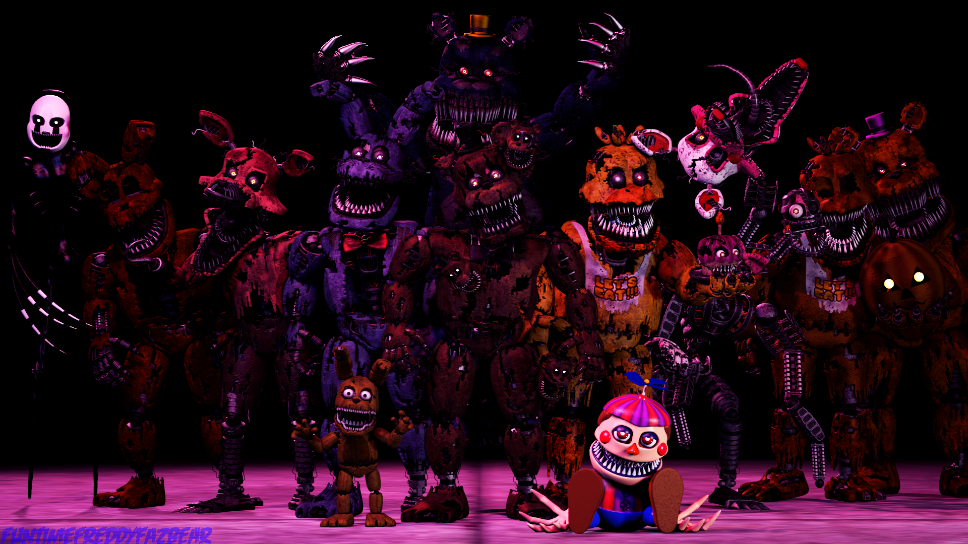 FNaF 4 Nightmare Animatronics by EndyArts on DeviantArt