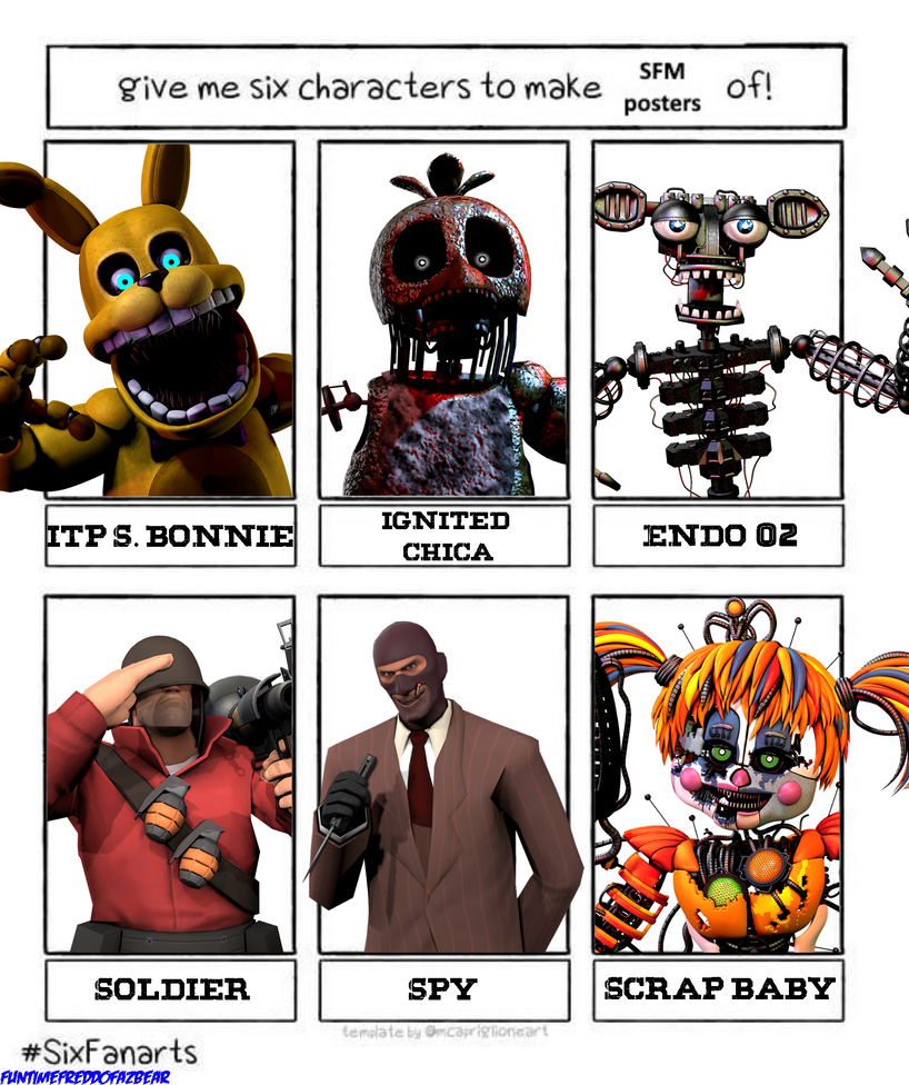 Six Characters by Funtime-Freddo on DeviantArt