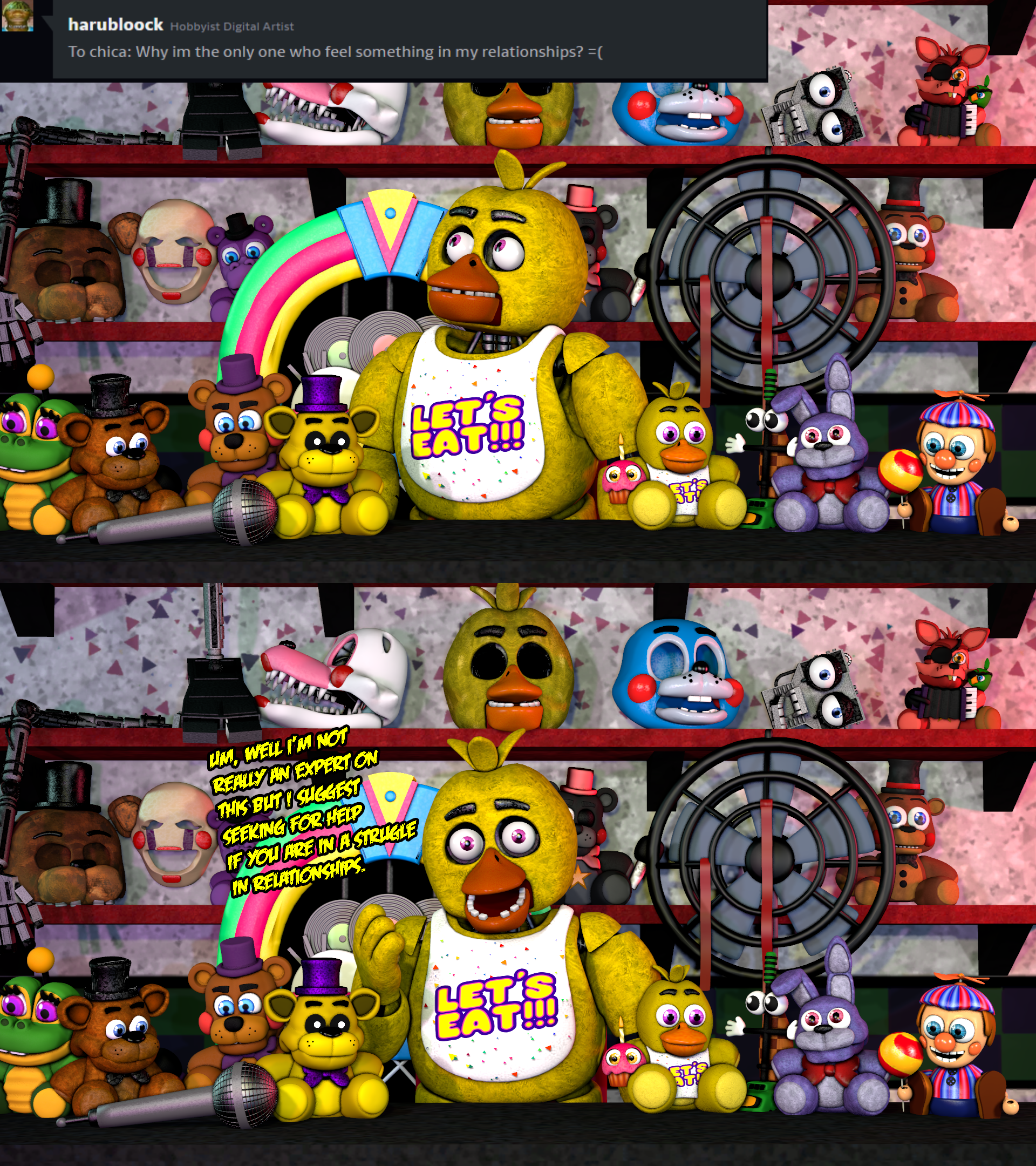 The FNAF 2 Animatronics! by JonlukevilleTVart on DeviantArt