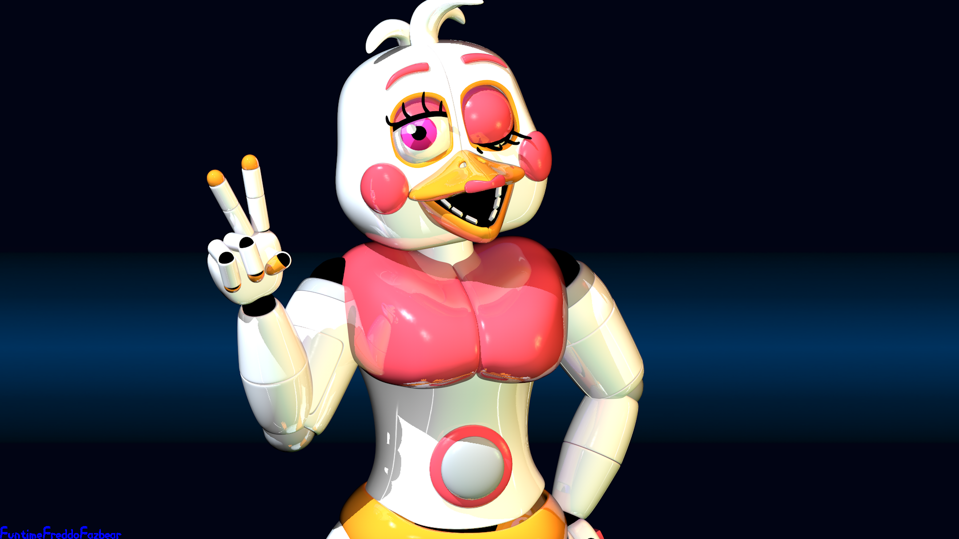 UCN Funtime Chica Model WIP - fivenightsatfreddys