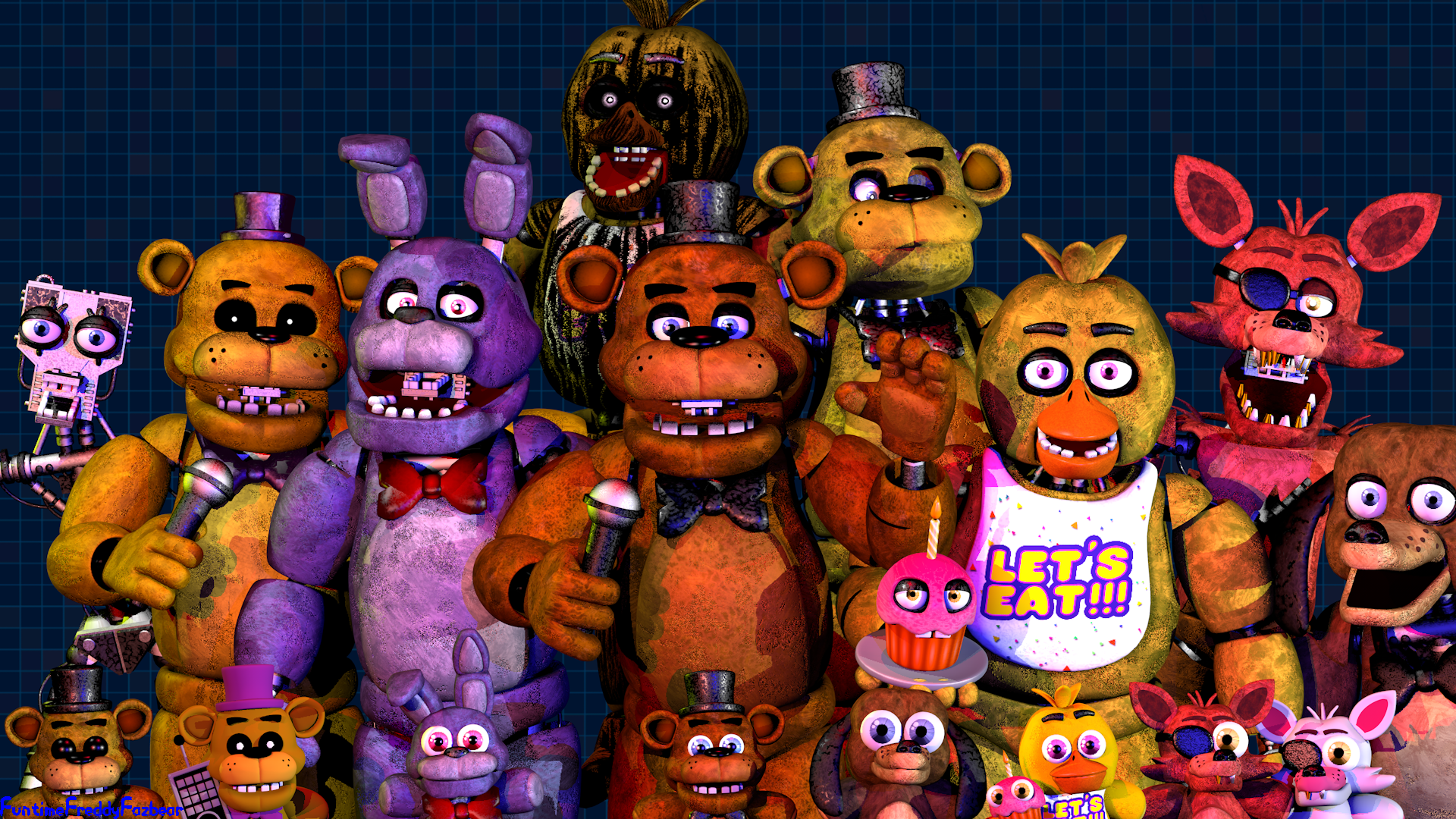 C4D) Fredbear And Friends by freddygamer24 on DeviantArt