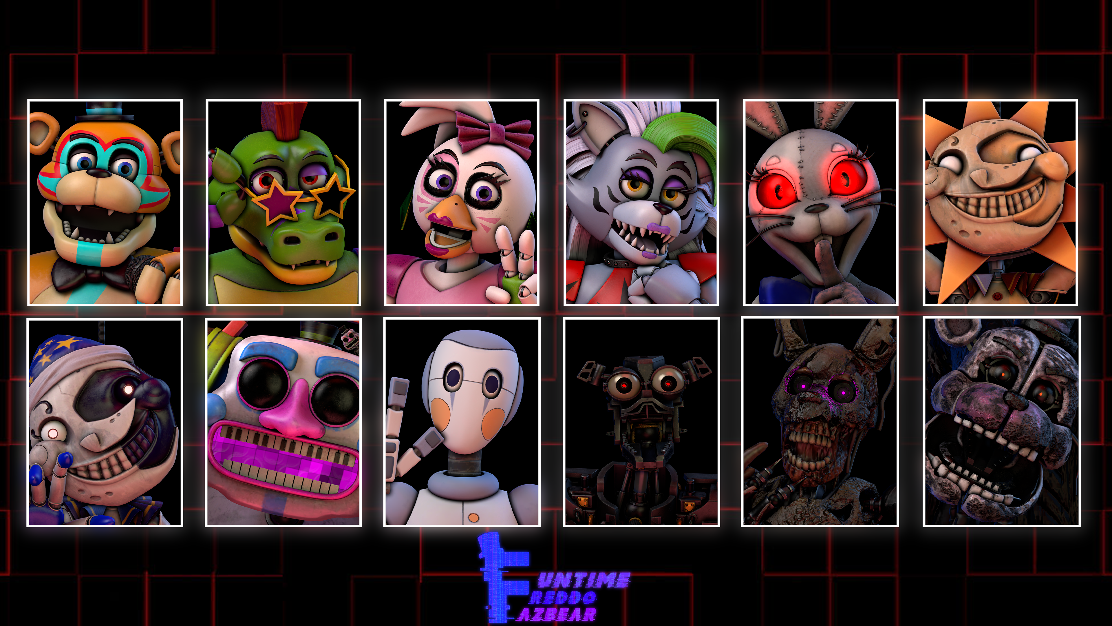 FNAF 1 Ultimate Custom Night  Shadow Freddy mugshot made using EliteRobo's  GF Mugshot. All the other are official. : r/fivenightsatfreddys