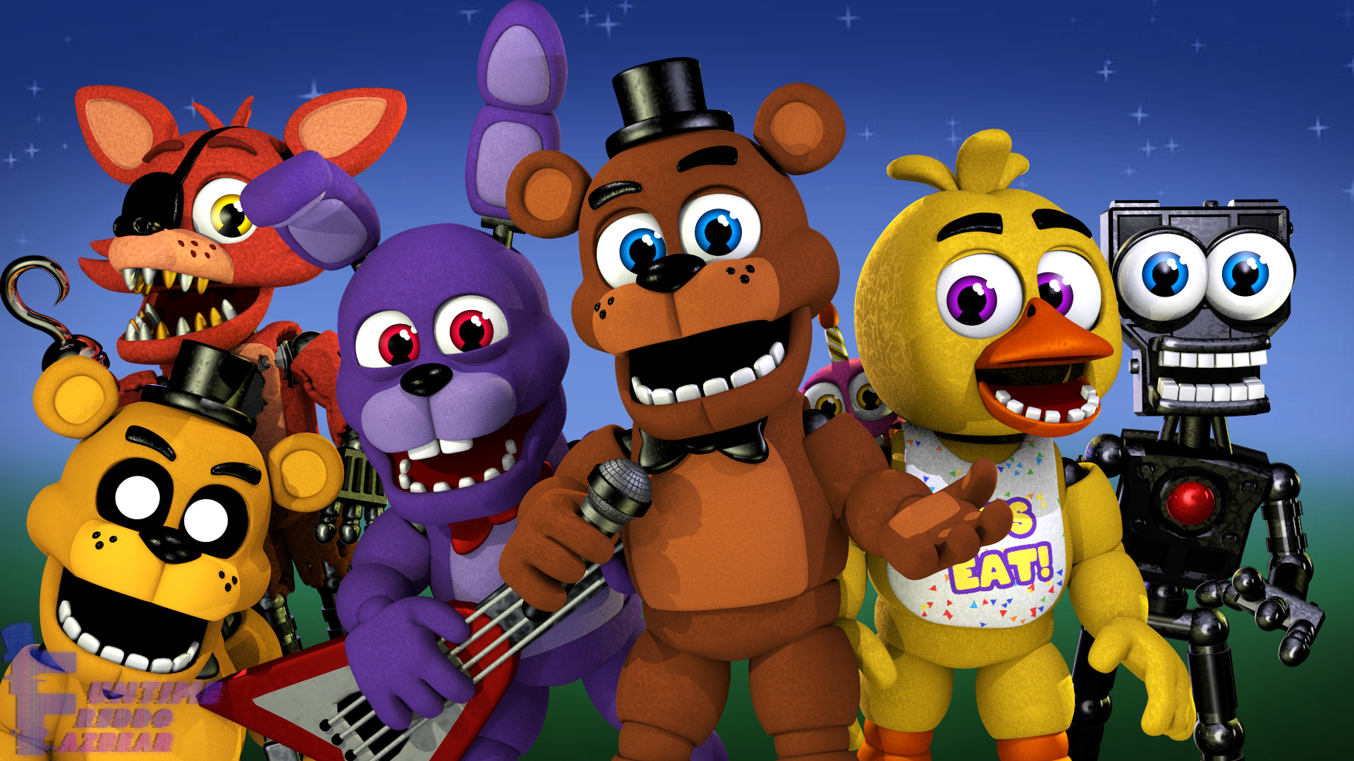 fnaf world (fnaf 1) adventure animatronics by pokemonlpsfan 