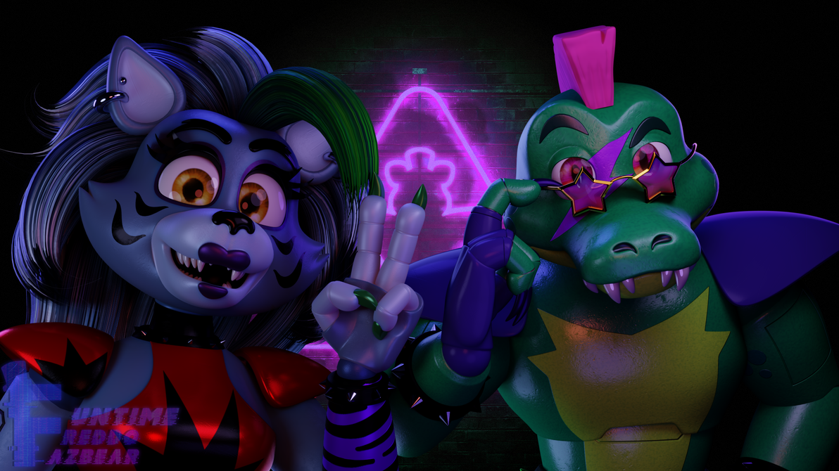 Roxanne and Monty by Funtime-Freddo on DeviantArt