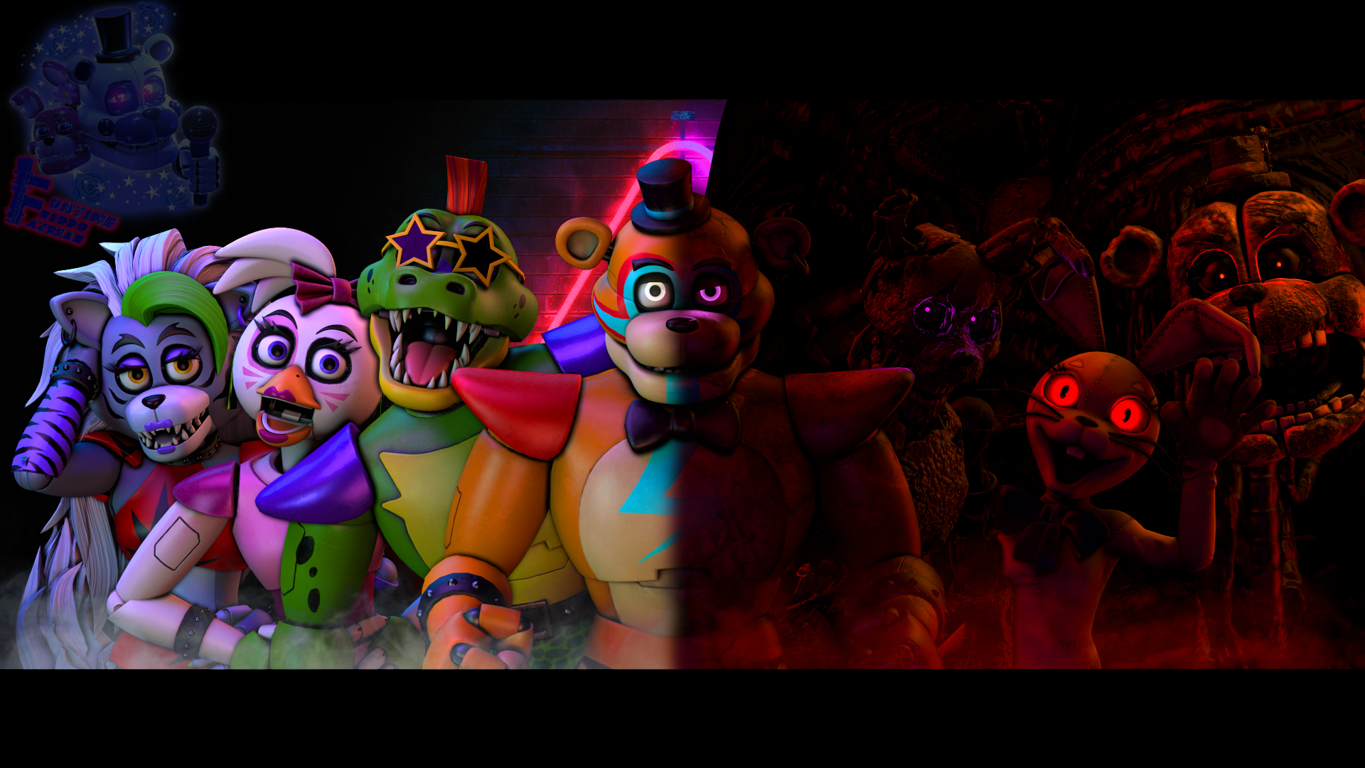 C4D / FNAF SB) The two sides of the coin