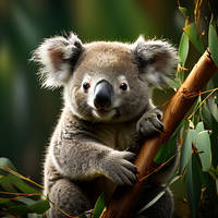 Koala-on-a-bamboo-