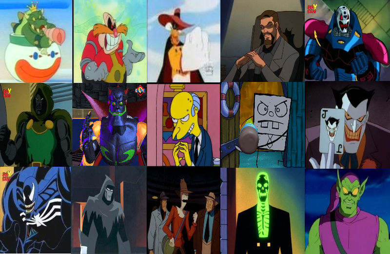 Main classic 1990s cartoon TV show villains by Bolinha644 on DeviantArt