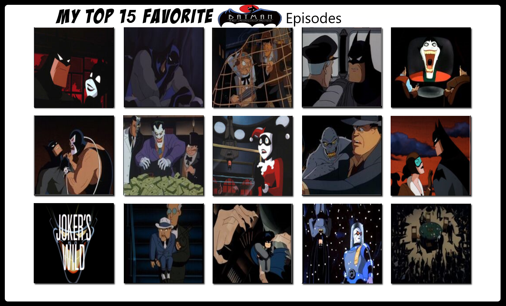 Flytte Latterlig Minister Bolinha644's Top 15 Favorite Batman TAS Episodes by Bolinha644 on DeviantArt