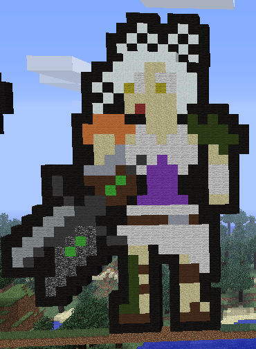 Minecraft Riven Riven statue in Minecraft by Priesty419 on DeviantArt