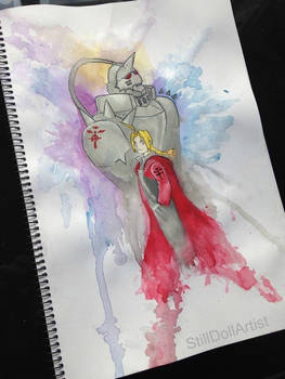 Edward and Alphonse Elric: Watercolour Painting