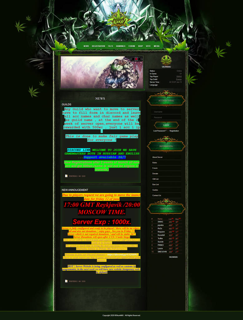 Mu Online template re-design by Deneky on DeviantArt