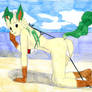 Leafeon on the Beach