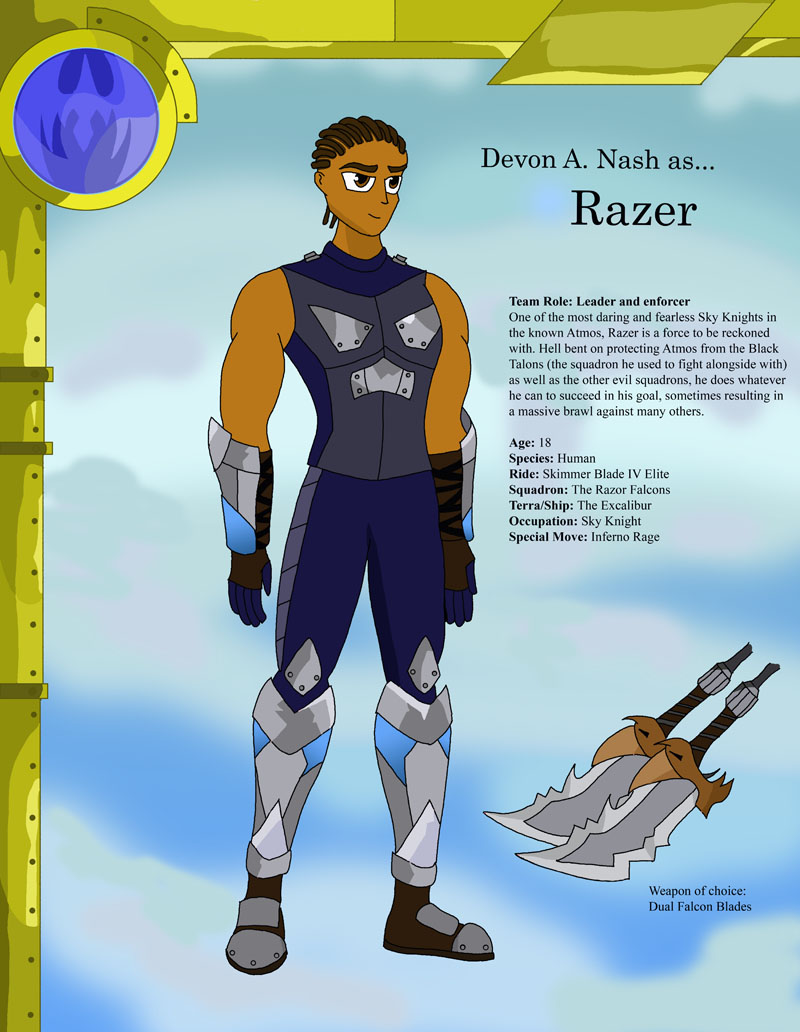 Deviantart Razer Kid Razer of the Razor Falcons by devonn on DeviantArt