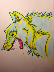 Pastelled wolf