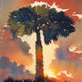 Wallpaper - Sunset Palm