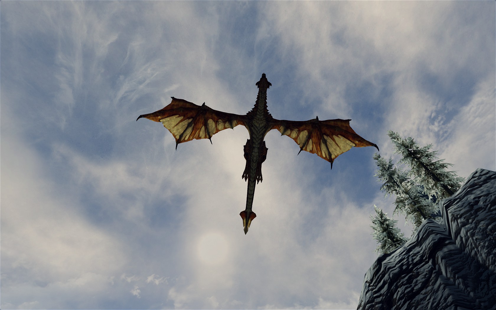 An Elder Dragon Flying Over