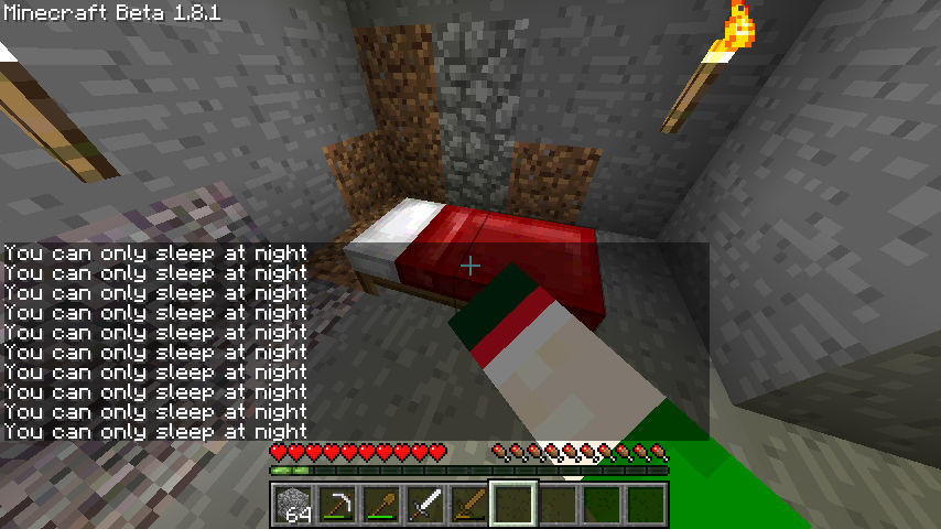 Minecraft Sleep Message You Can Only Sleep At Night by MrLgirl4ever on DeviantArt