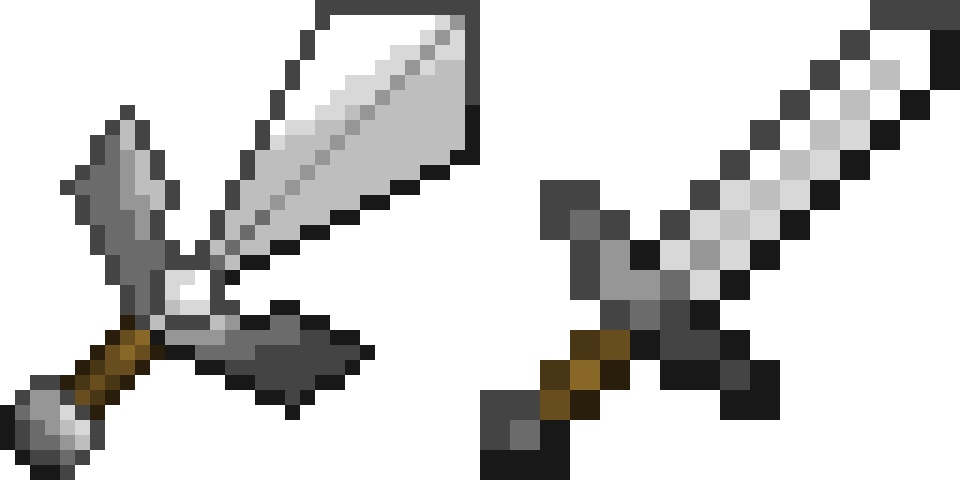 Minecraft Iron Sword Cursor - 330x418 PNG Download - PNGkit